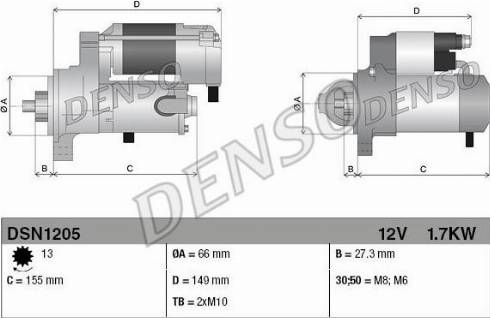 NPS DSN1205 - Starteris autospares.lv