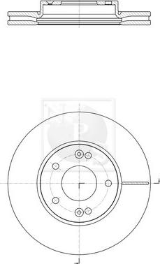 NPS K330A25 - Bremžu diski autospares.lv