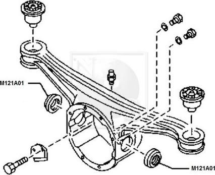 NPS M121A01 - Vārpstas blīvgredzens, Diferenciālis www.autospares.lv