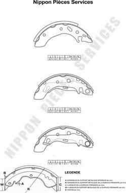 NPS M350A45 - Bremžu loku komplekts autospares.lv