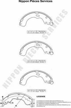 NPS M350A07 - Bremžu loku komplekts autospares.lv