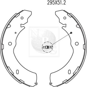 NPS M350I23 - Bremžu loku komplekts www.autospares.lv