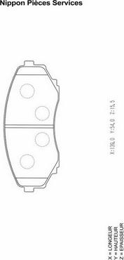 NPS M360A61 - Brake Pad Set, disc brake www.autospares.lv