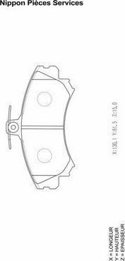 NPS M360I64 - Brake Pad Set, disc brake www.autospares.lv