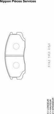 NPS M360I61 - Brake Pad Set, disc brake www.autospares.lv