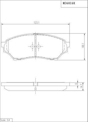 NPS M360I68 - Bremžu uzliku kompl., Disku bremzes www.autospares.lv