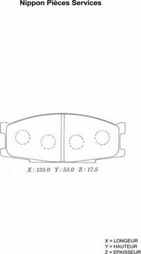 NPS M360I63 - Bremžu uzliku kompl., Disku bremzes www.autospares.lv