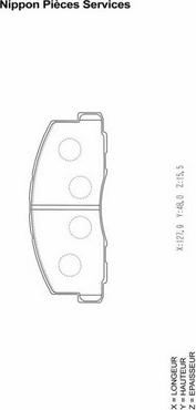 NPS M360I21 - Brake Pad Set, disc brake www.autospares.lv