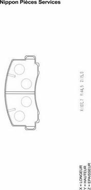 NPS M360I22 - Brake Pad Set, disc brake www.autospares.lv