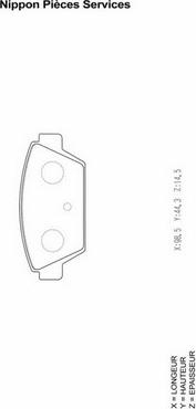 NPS M361I00 - Brake Pad Set, disc brake www.autospares.lv