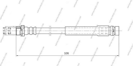 NPS M370A62 - Bremžu šļūtene www.autospares.lv