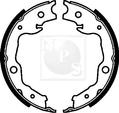 NPS N350N14 - Brake Shoe Set www.autospares.lv