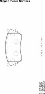 NPS N360N48 - Brake Pad Set, disc brake www.autospares.lv