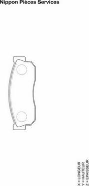 NPS N360N01 - Brake Pad Set, disc brake www.autospares.lv