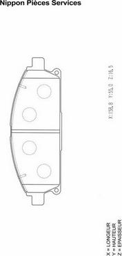 NPS N360N15 - Brake Pad Set, disc brake www.autospares.lv