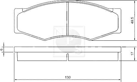 NPS N360N11 - Bremžu uzliku kompl., Disku bremzes www.autospares.lv