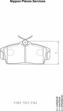 NPS N360N79 - Brake Pad Set, disc brake www.autospares.lv