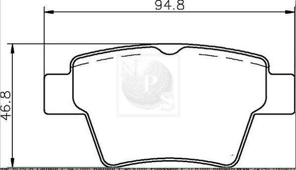 NPS P361A05 - Тормозные колодки, дисковые, комплект www.autospares.lv