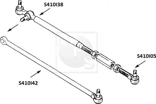 NPS S410I42 - Угловой шарнир, продольная рулевая тяга www.autospares.lv