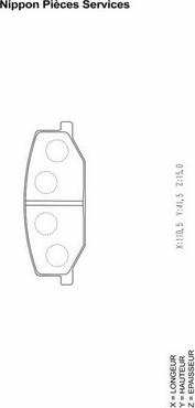 NPS S360I03 - Brake Pad Set, disc brake www.autospares.lv