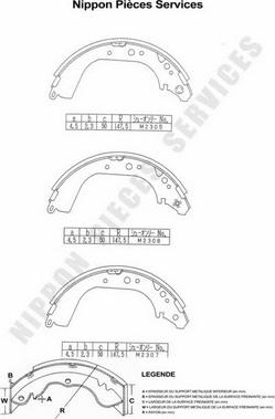 NPS T350A39 - Bremžu loku komplekts www.autospares.lv