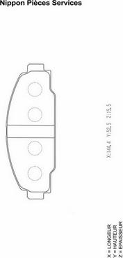 NPS T360A89 - Brake Pad Set, disc brake www.autospares.lv