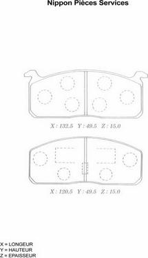 NPS T360A24 - Bremžu uzliku kompl., Disku bremzes www.autospares.lv