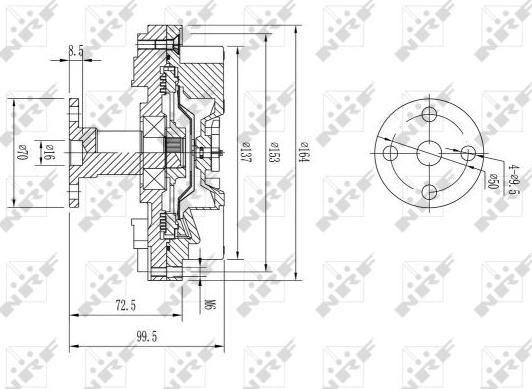 NRF 49597 - Sajūgs, Radiatora ventilators www.autospares.lv