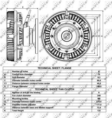 NRF 49042 - Sajūgs, Radiatora ventilators www.autospares.lv