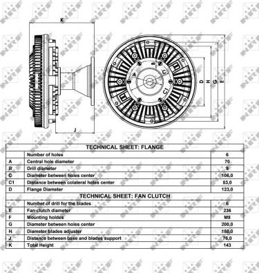 NRF 49054 - Sajūgs, Radiatora ventilators www.autospares.lv