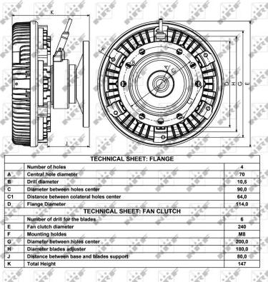 NRF 49018 - Sajūgs, Radiatora ventilators www.autospares.lv