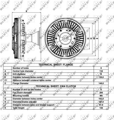 NRF 49032 - Sajūgs, Radiatora ventilators www.autospares.lv