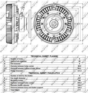 NRF 49123 - Sajūgs, Radiatora ventilators www.autospares.lv