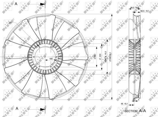 NRF 49829 - Ventilatora darba rats, Motora dzesēšanas sistēma www.autospares.lv