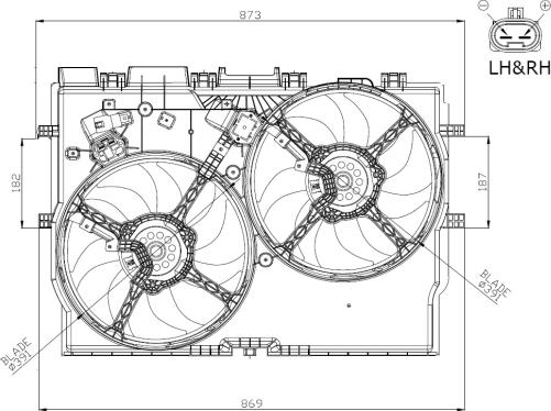 NRF 47945 - Ventilators, Motora dzesēšanas sistēma www.autospares.lv