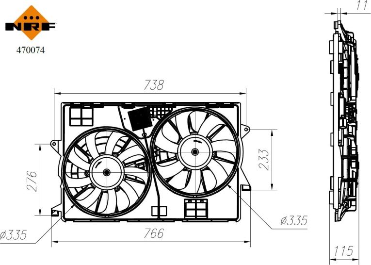 NRF 470074 - Ventilators, Motora dzesēšanas sistēma www.autospares.lv