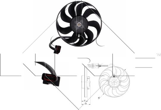 NRF 47398 - Ventilators, Motora dzesēšanas sistēma www.autospares.lv