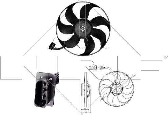 NRF 47393 - Ventilators, Motora dzesēšanas sistēma www.autospares.lv