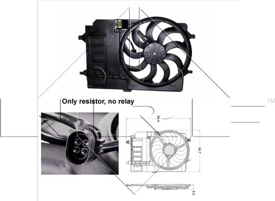 NRF 47301 - Ventilators, Motora dzesēšanas sistēma www.autospares.lv