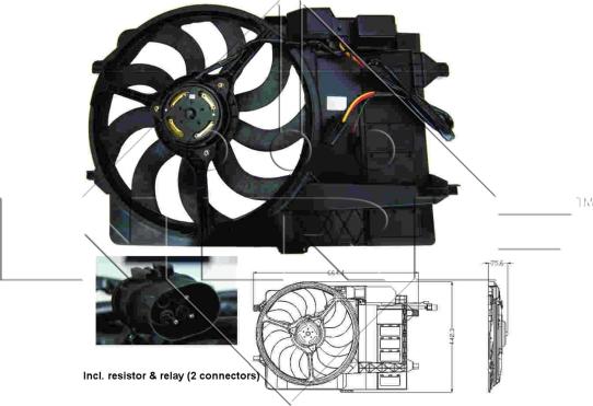 NRF 47302 - Ventilators, Motora dzesēšanas sistēma www.autospares.lv