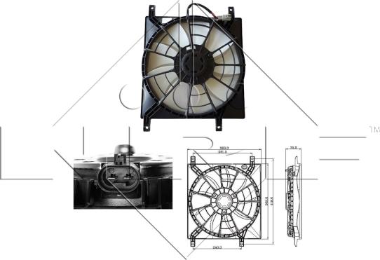 NRF 47257 - Fan, radiator www.autospares.lv