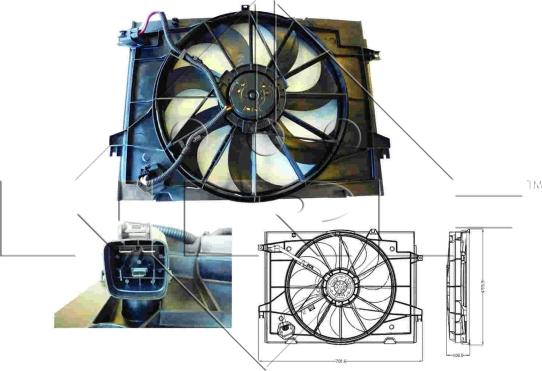 NRF  47285 - Ventilators, Motora dzesēšanas sistēma www.autospares.lv