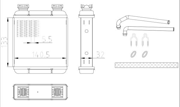 NRF 54411 - Siltummainis, Salona apsilde www.autospares.lv