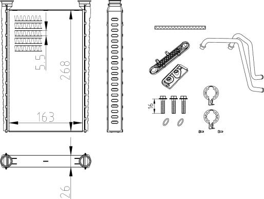 NRF 54417 - Heat Exchanger, interior heating www.autospares.lv