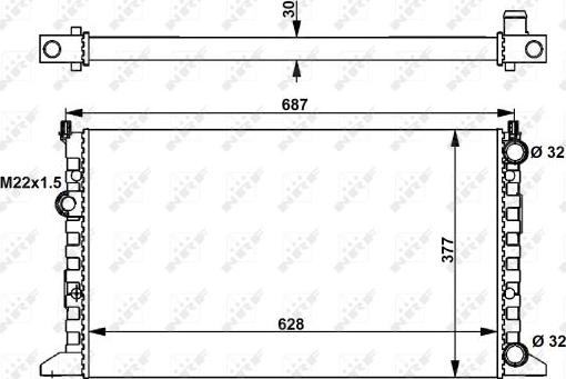 NRF 54657 - Radiators, Motora dzesēšanas sistēma www.autospares.lv