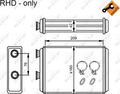 NRF 54224 - Siltummainis, Salona apsilde www.autospares.lv