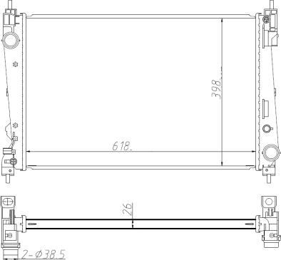 NRF 550005 - Radiators, Motora dzesēšanas sistēma autospares.lv