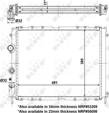 NRF 56099 - Radiators, Motora dzesēšanas sistēma www.autospares.lv