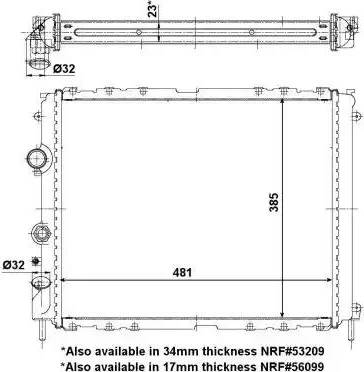 NRF 56098 - Radiators, Motora dzesēšanas sistēma www.autospares.lv