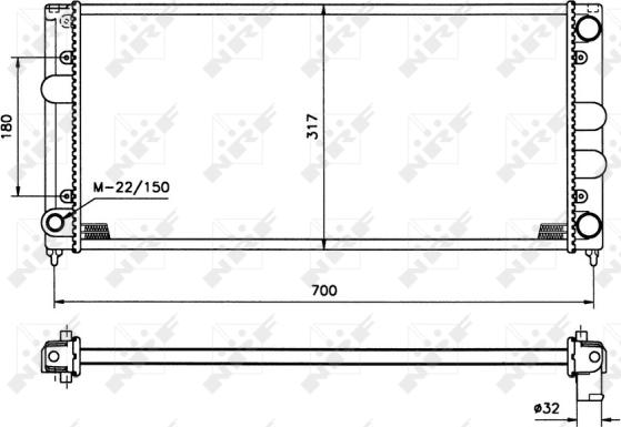 NRF 509506 - Radiators, Motora dzesēšanas sistēma autospares.lv